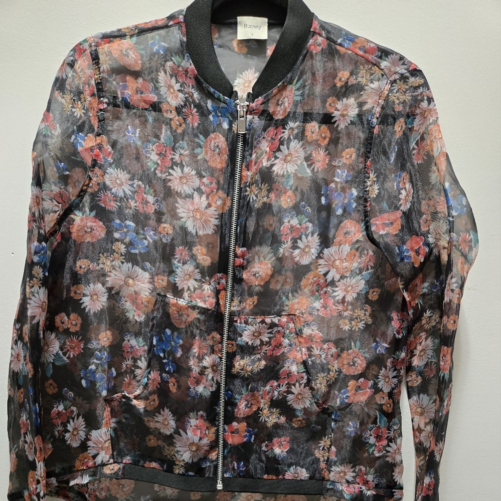 Floral sheer bomber ✨️
